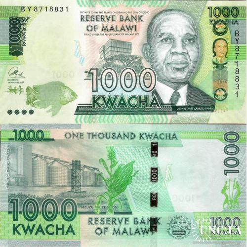 Малави - Malawi 2017 - 1000 kwacha - Pick 67 UNC