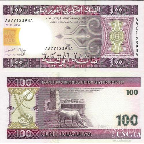 Мавритания - Mauritania 2004 - 100 ouguiya - Pick 10a UNC