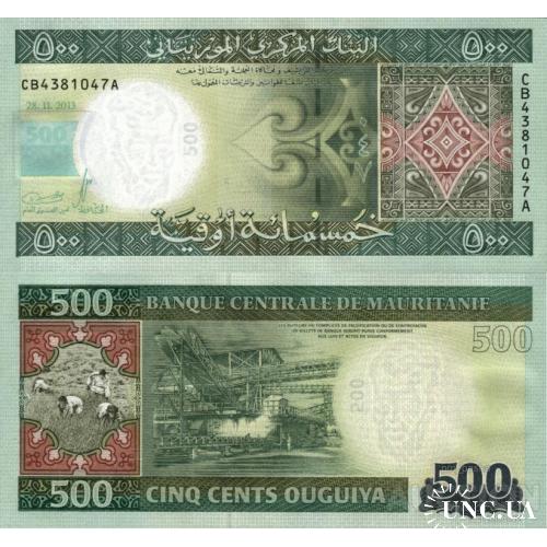 Мавритания - Mauritania 2013 - 500 ouguiya - Pick 18 UNC