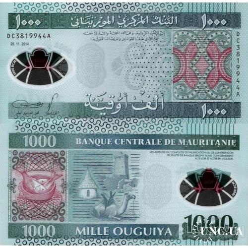 Мавритания - Mauritania 2014 - 1000 ouguiya - Pick 19 UNC Polymer