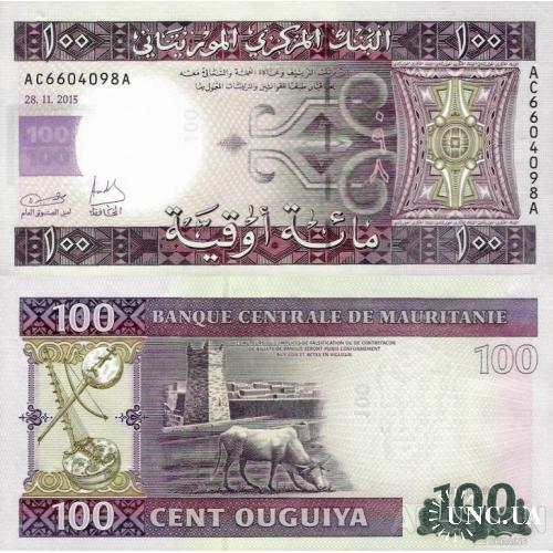 Мавритания - Mauritania 2015 - 100 ouguiya - Pick 16b UNC