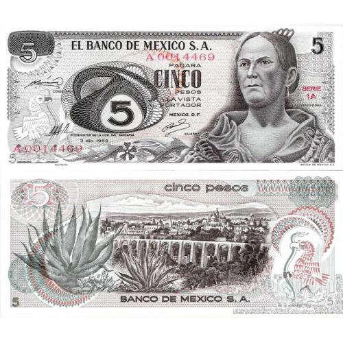 Мексика - Mexico 1969 - 5 pesos - Pick 62 UNC