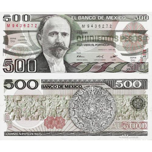 Мексика - Mexico 1984 - 500 pesos - Pick 79b UNC