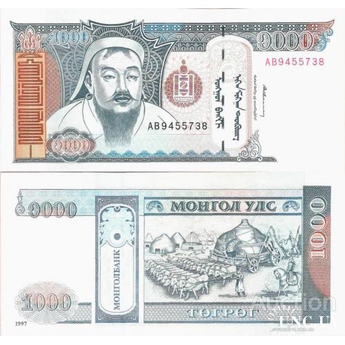 Монголия - Mongolia 1997 - 1000 tugrik - Pick 59b UNC