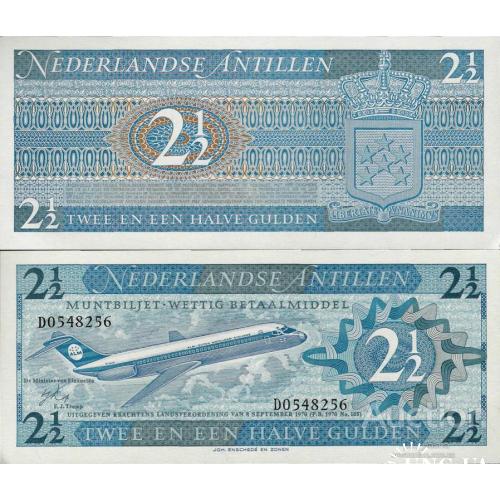 Нидерландские Антилы - Netherlands Antilles 1970 - 2 1/2 gulden - Pick 21 UNC