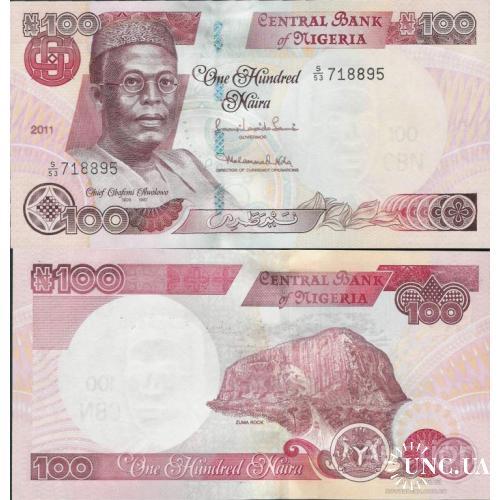 Нигерия - Nigeria 2011 - 100 naira - Pick 28 UNC