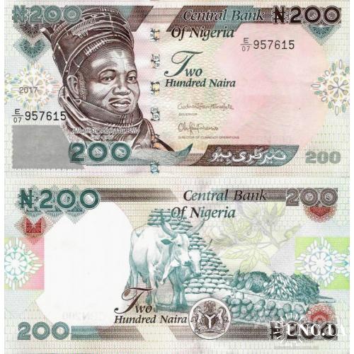 Нигерия - Nigeria 2017 - 200 naira - Pick 29q UNC