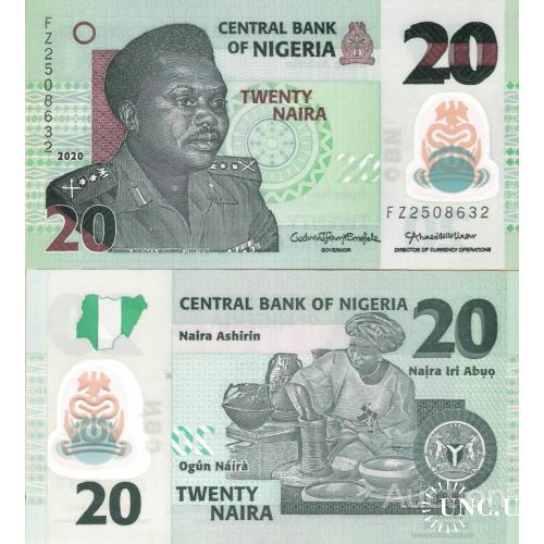 Нигерия - Nigeria 2020 - 20 naira - Pick NEW UNC POLYMER