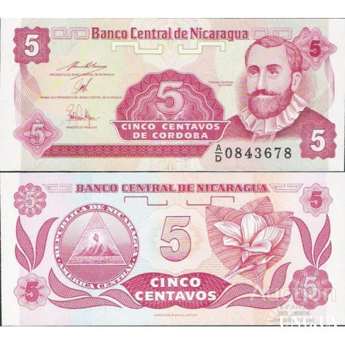 Никарагуа - Nicaragua 1991 - 5 Centavos - Pick 168 UNC