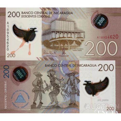 Никарагуа - Nicaragua 2014 - 200 cordobas - Pick 213 UNC Polymer