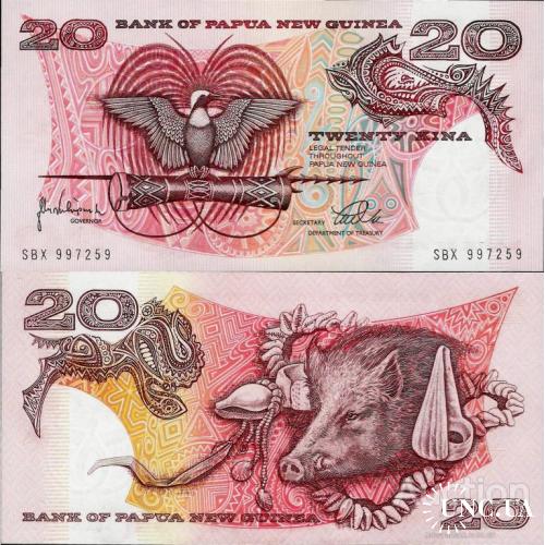 Папуа Новая Гвинея - Papua New Guinea 1981-1985 ND - 20 Kina - Pick 10c UNC