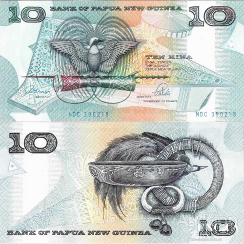 Папуа Новая Гвинея - Papua New Guinea 1988 ND - 10 Kina - Pick 9b UNC