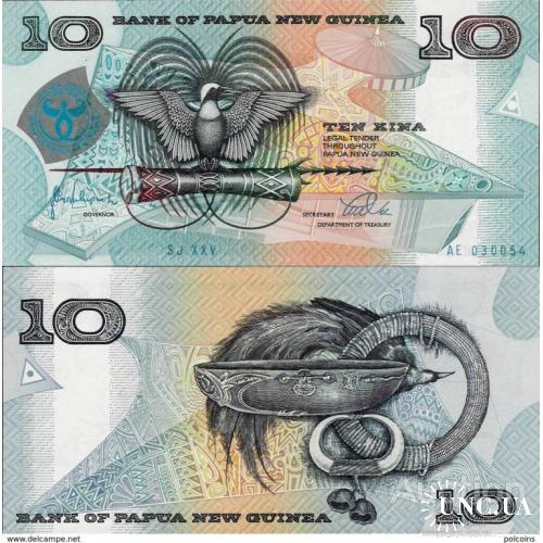 Папуа Новая Гвинея - Papua New Guinea 1998 10 Kina "25th Anni of Central Bank" Pick 17 UNC