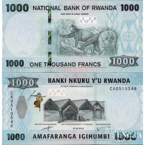 Руанда - Rwanda 2019 - 1000 francs - Pick NEW UNC