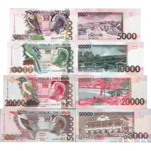 Сан-Томе и Принсипи - Sao Tome and Principe 1996-13 - set 4 pcs 5000-50000 dobras - Pick 65-68 UNC