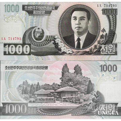 Северная Корея - North Korea 2006 - 1000 won - Pick 45b UNC