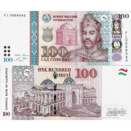 Таджикистан - Tajikistan 2021 - 100 somoni - Pick NEW UNC Новинка