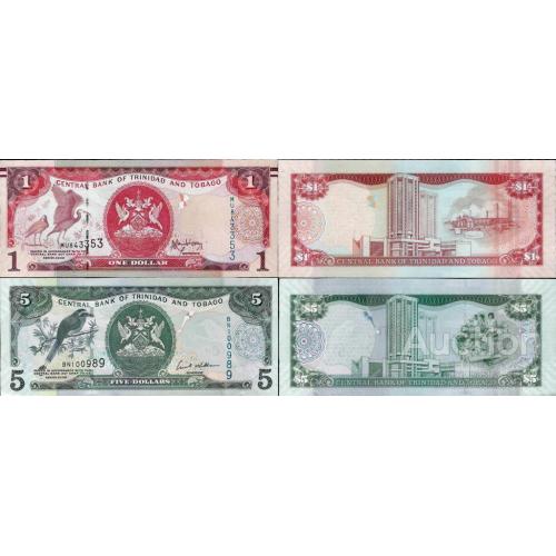 Тринидад и Тобаго - Trinidad and Tobago 2006 set 2 pcs 1+5 dollars - Pick 46-47 UNC