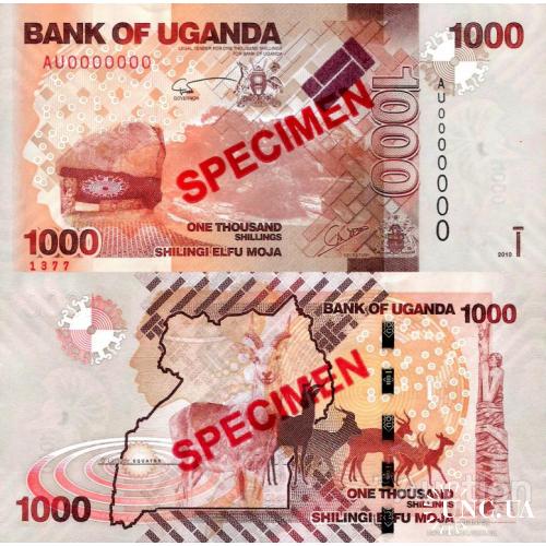 Уганда - Uganda 2010 - 1000 shillings Pick 49as SPECIMEN - UNC