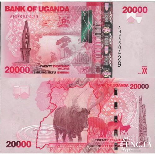 Уганда - Uganda 2010 - 20000 shillings - Pick 53 UNC