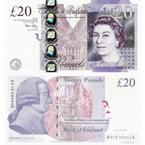 Великобритания - Great Britain 2006 - 20 pounds (BOE) paper  Pick 392a UNC