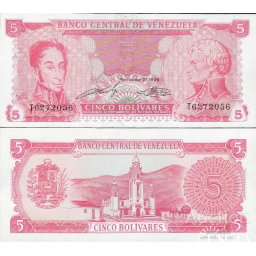 Венесуэла - Venezuela 1989 - 5 Bolivares - Pick 70 UNC