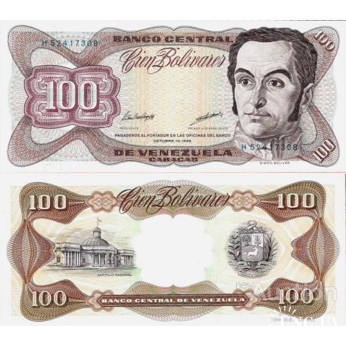 Венесуэла - Venezuela 1998 - 100 Bolivares - Pick 66g UNC