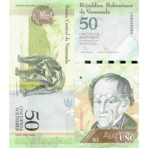 Венесуэла - Venezuela 2009 - 50 Bolivares - Pick 92d UNC