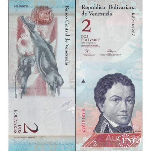 Венесуэла - Venezuela 2012 - 2 Bolivares - Pick 88 UNC