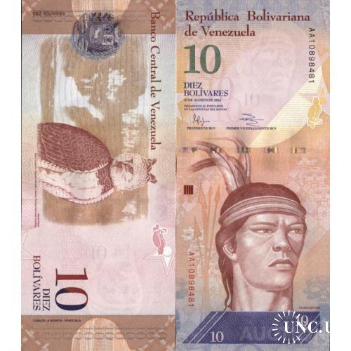 Венесуэла - Venezuela 2014 - 10 Bolivares - Pick 90 UNC