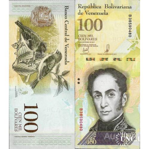 Венесуэла - Venezuela 2017 - 100000 Bolivares - 13.12.2017 - Pick 100 UNC