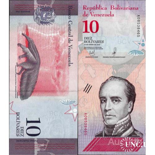 Венесуэла - Venezuela 2018 - 10 Bolivares Soberano - Pick NEW UNC