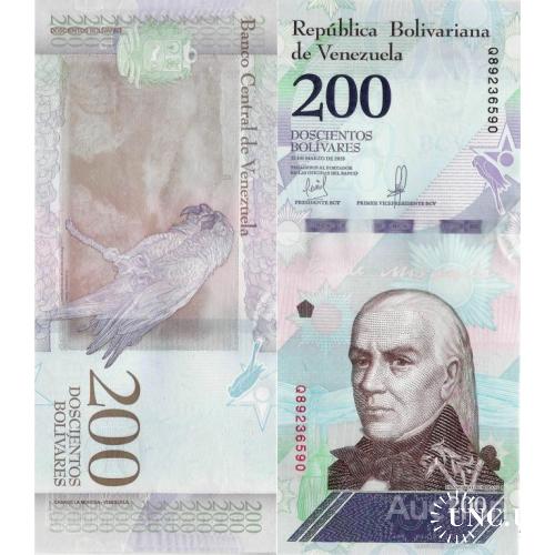 Венесуэла - Venezuela 2018 - 200 Bolivares Soberano - Pick 107 UNC