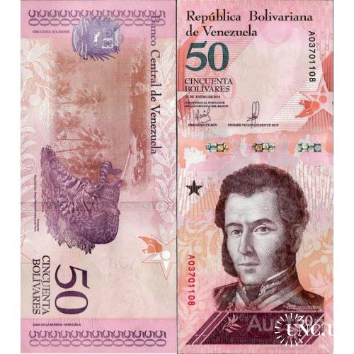 Венесуэла - Venezuela 2018 - 50 Bolivares Soberano - Pick NEW UNC