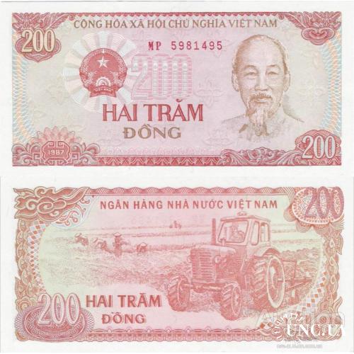 Вьетнам - Vietnam 1987 - 200 dong - Pick 100 UNC