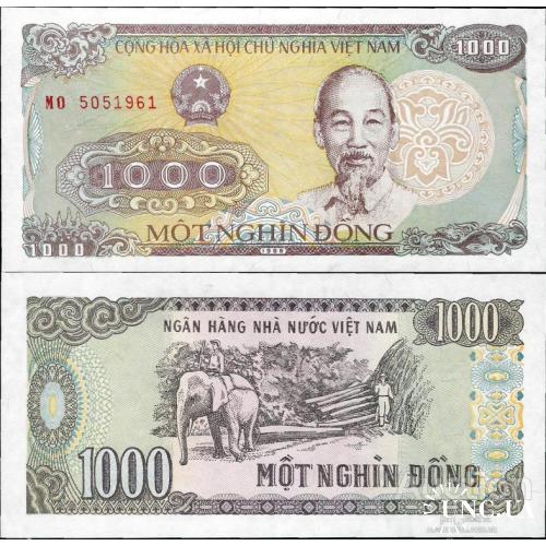 Вьетнам - Vietnam 1988 - 1000 dong - Pick 106 UNC