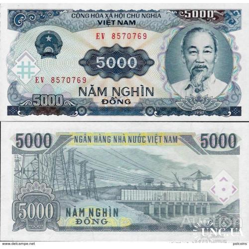 Вьетнам - Vietnam 1991 - 5000 dong - Pick 108 UNC