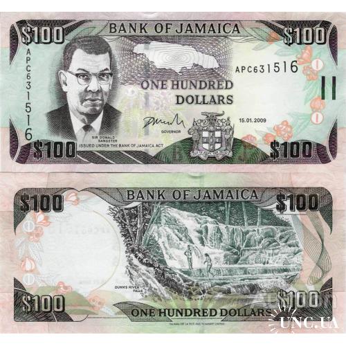 Ямайка - Jamaica 2009 - 100 dollars - Pick 84d UNC