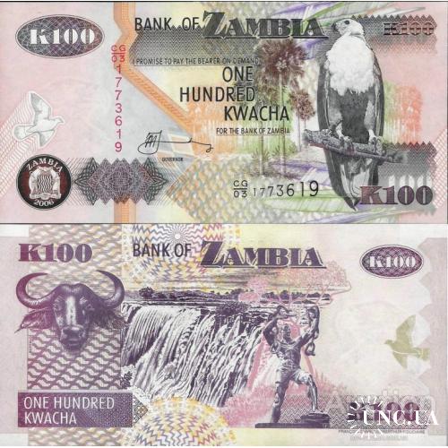 Замбия - Zambia 2006 - 100 kwacha - Pick 38 UNC