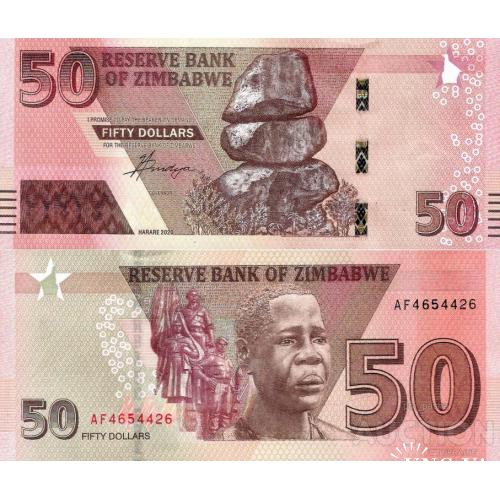 Зимбабве - Zimbabwe 2020 (2021) - 50 Dollars Pick 105 UNC