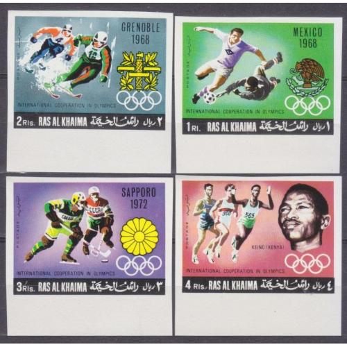 1969 Рас Аль Хайма 312b-315b Олимпийские игры 1968 года в Мексико 11,00 €