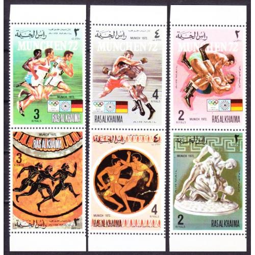 1972 Рас-эль-Хайма 788-793Paar 1972 Олимпийские игры в Мюнхене 15,00 €