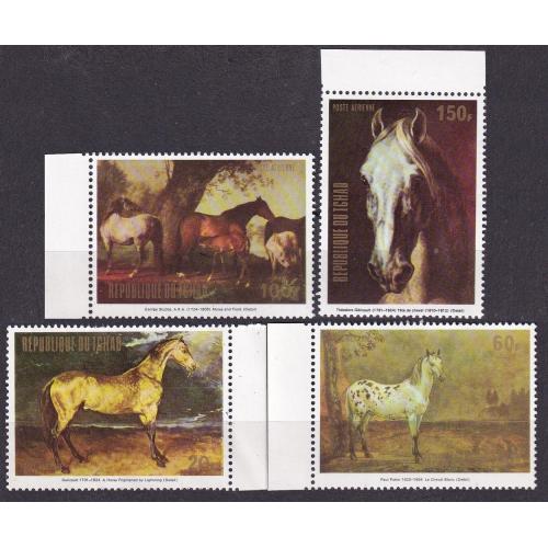 1973 Чад 674-677 Лошади в живописи 14,00 €