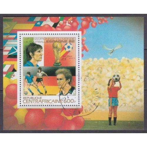 1983 Центральноафриканская Республика 932/B227used Чемпионат мира по футболу 1982 года в Испании 5€