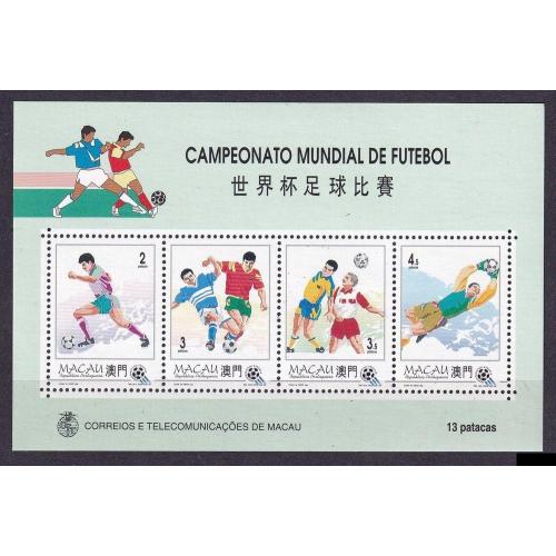 1994 Макао 759-762/B27 Чемпионат мира по футболу FIFA 1994 года в США 15,00 €