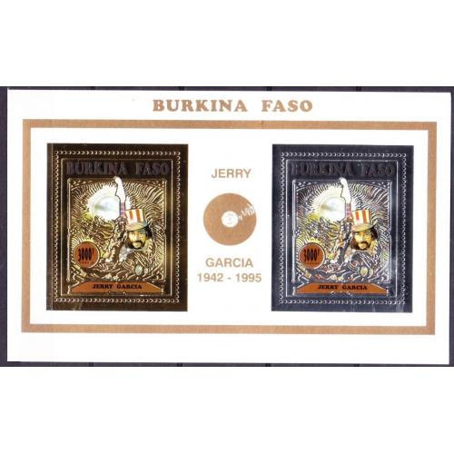 1996 Буркина-Фасо A1405a+b/B169 золото,серебро Музыка - Джерри Гарсия 25,00 €