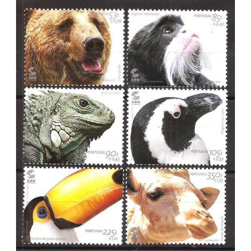 2001 Португалия 2520-2525 Фауна - Животные Лиссабонского зоопарка 9,00 €