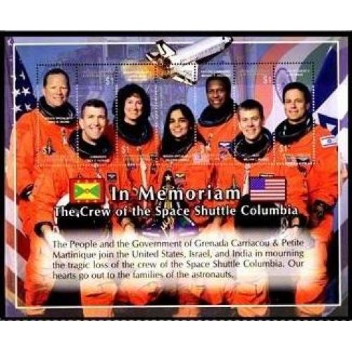 2003 Гренада - Гренадины 3882-3888KL Трагедия Колумбия И. Рамон