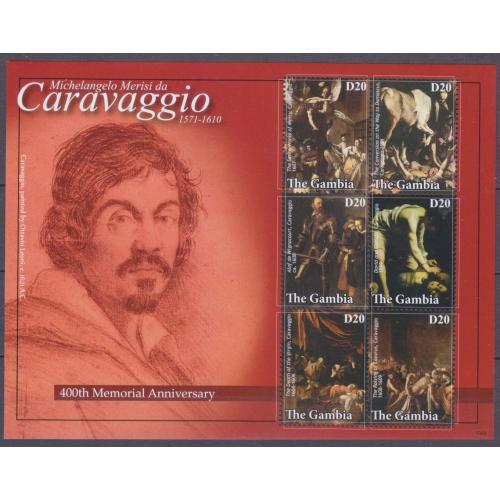 2010 Гамбия 6361-6366KL Живоаись, посвященная 400-летию со дня смерти Караваджо 9,00 €
