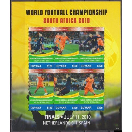 2011 Гайана 8104-8109KL Чемпионат мира по футболу 2010 в Южной Африке 7,00 €